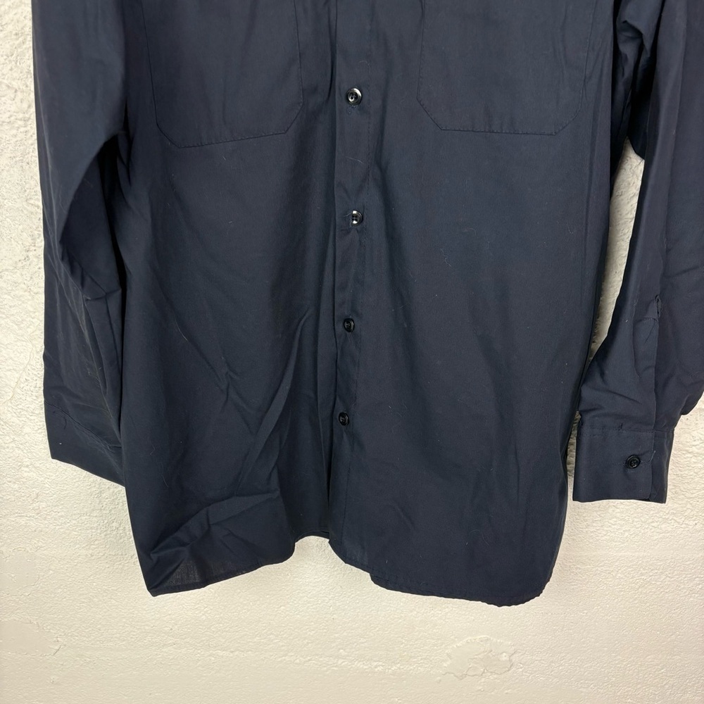 CINTAS comfort flex navy collar button up WHITMER AUTOMOTIVE shirt size large - Picture 7 of 7